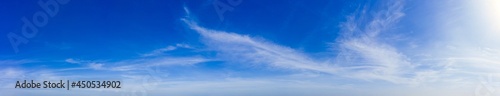 Supersize panorama blue sky with clouds on the sky as background