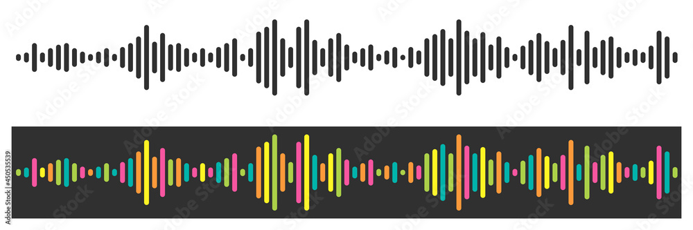 seamless sound wave pattern for music player, podcasts, video editor, voice message in social media chats, voice assistant, voice recorder seamless sound wave pattern for music player, podcasts, video editor, voice message in social media chats, voice assistant, voice recorder