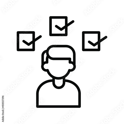 multitasking line icon illustration vector graphic