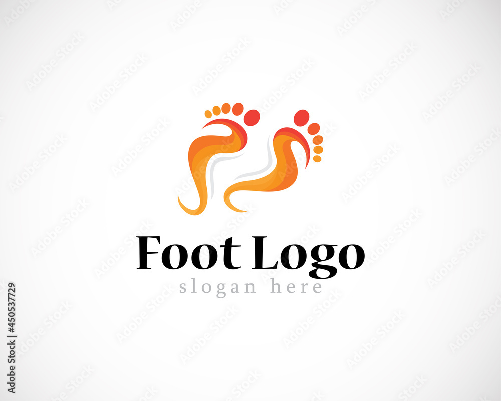 foot logo creative color modern care health solution foot logo creative color modern care health solution