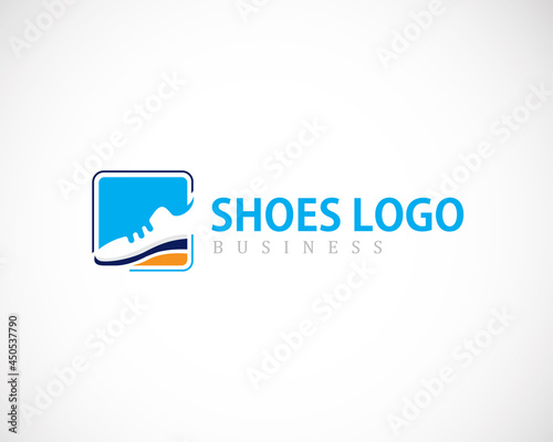 shoes logo creative emblem sign symbol brand