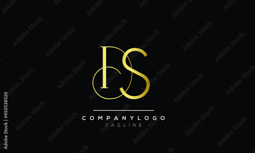 Abstract Letter Initial DS Vector Logo Design Template Abstract Letter Initial DS Vector Logo Design Template