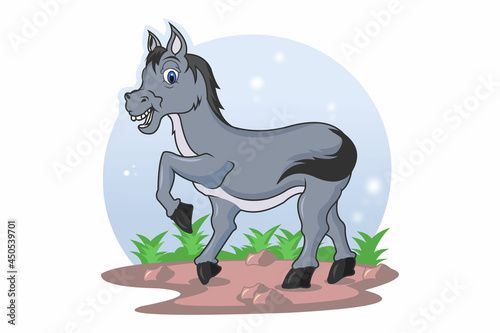 funny dongkey running vector