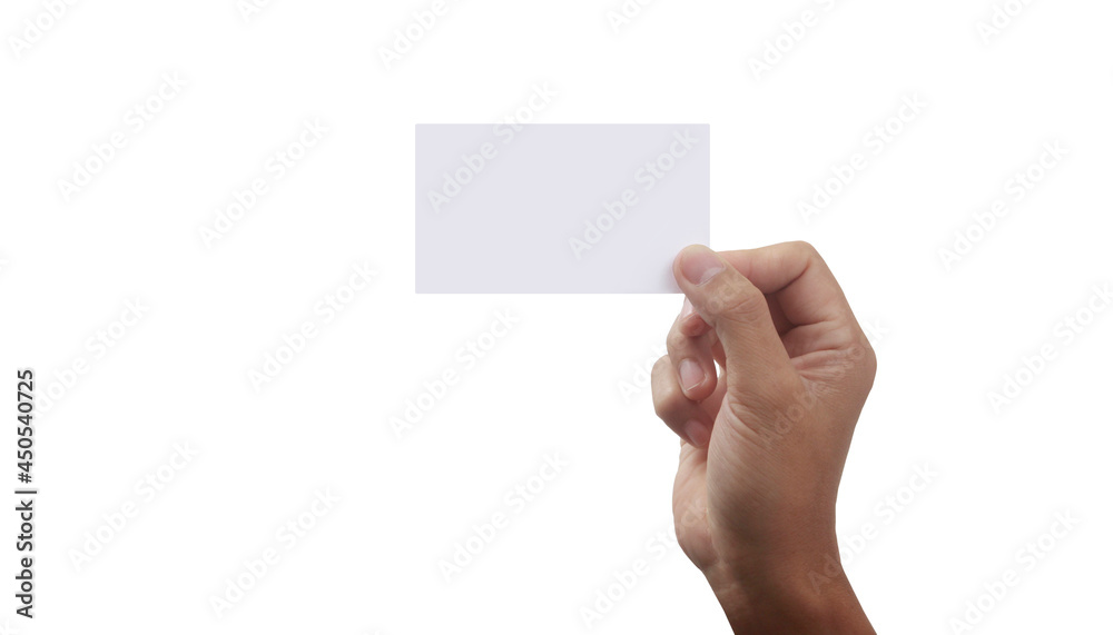 Obraz premium Hand holding virtual card with your
