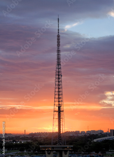 Sunset in the city