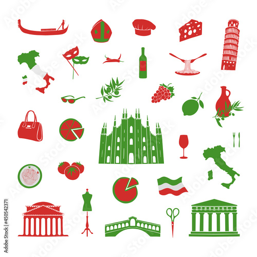 Set of Italy Illustrations