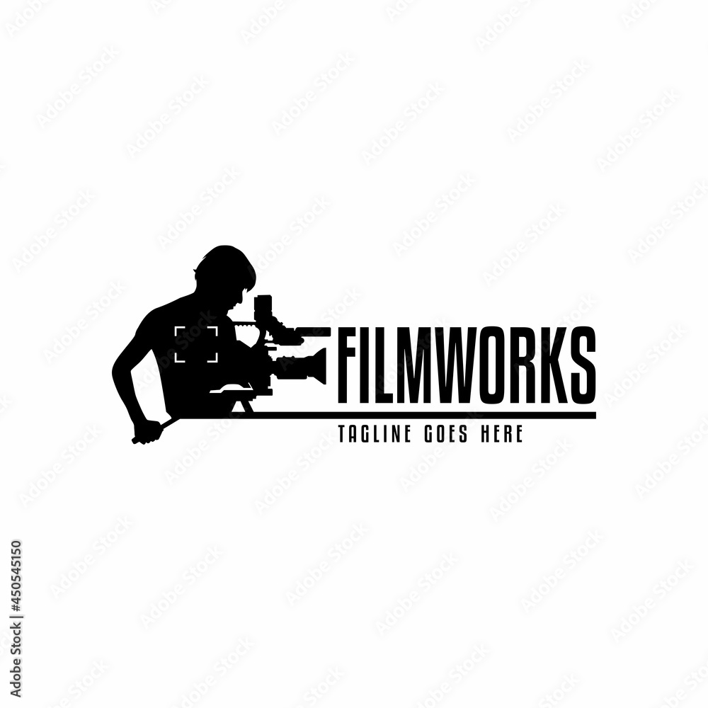 Modern Video Camera Logo Design for cinema film production