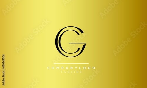 Abstract Letter Initial CG GC C G Vector Logo Design Template
