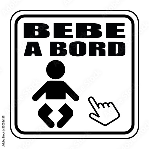 Logo bébé à bord.