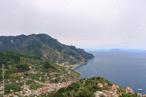 Fototapeta Naklejka Na Ścianę i Meble -  Ravello, Panoramic view of the Amalfi Coast, Italy