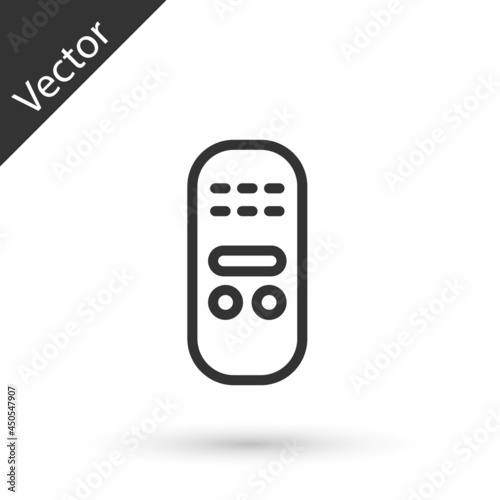 Grey Remote control icon isolated on white background. Vector