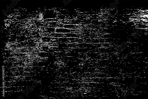 Old dark dirty crumbling grungy ancient brickwall. Uneven messy pitted rot surface of fissured decor. Cracked daub of crannied retro fortress. Rusty grime decayed rustic dusty wall block for 3D design