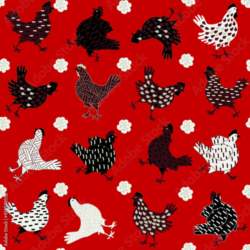 seamless pattern with birds