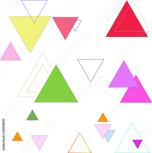 triangle different abstract for background or template geometry © Anastasiya