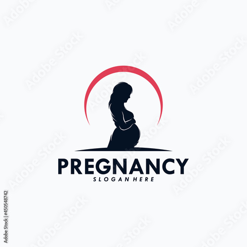 Pregnancy Logo Design Vector Template