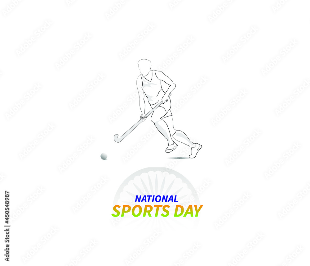 national sports day. vector illustration of different sports