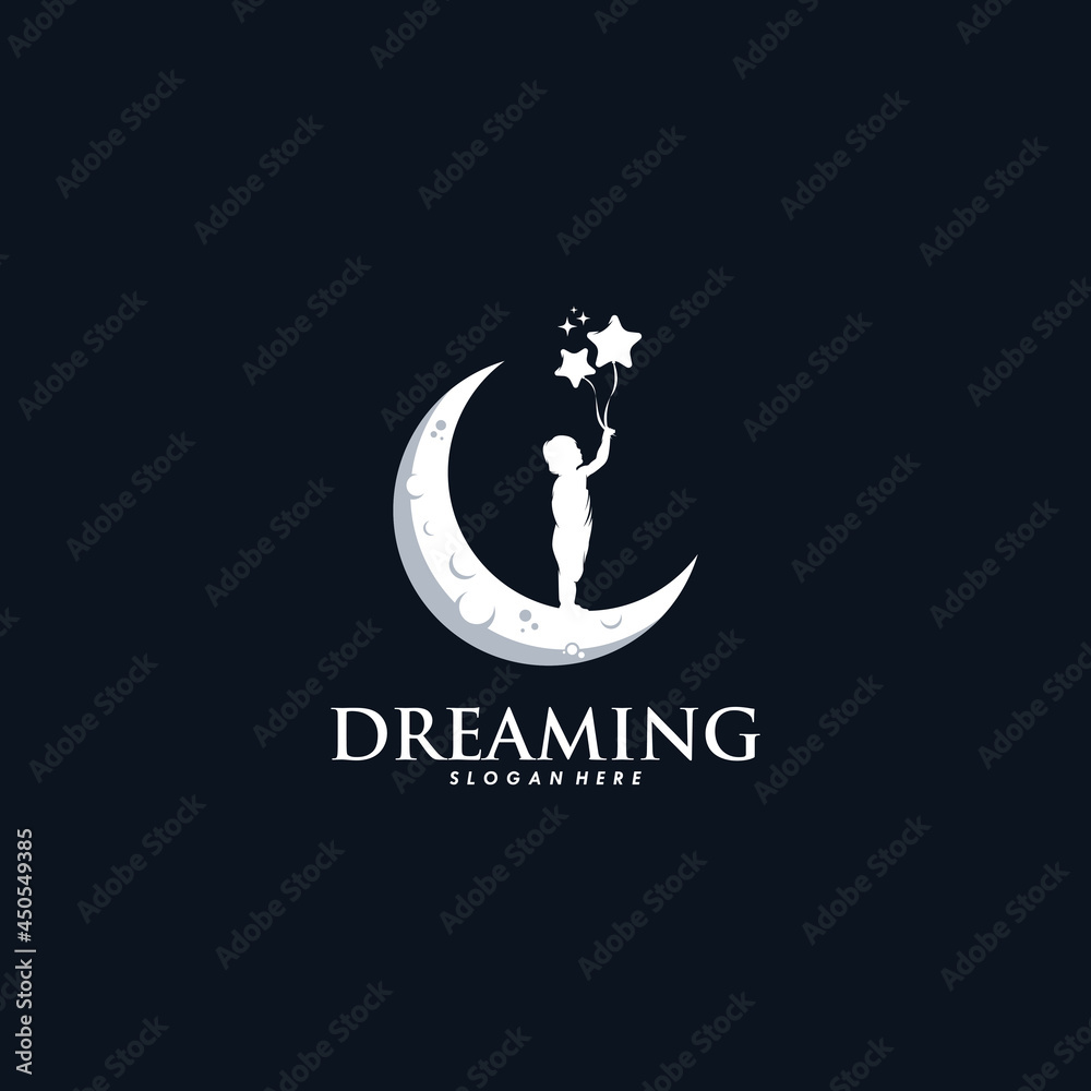 Naklejka premium Kid Dream Logo design vector