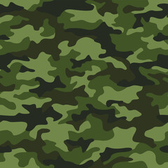 Fototapete Tarnmuster Endloses Armee Jagd Tarnmuster Textil  © Алексей Панков