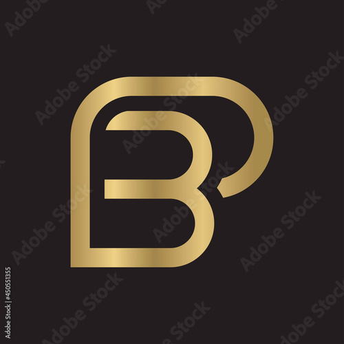 Alphabet Initials logo PB, BP, B and P