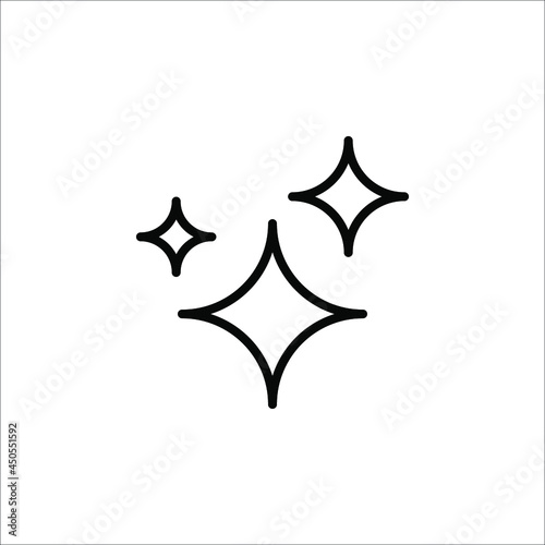 Sparkle Icon Vector Design Template on white background.