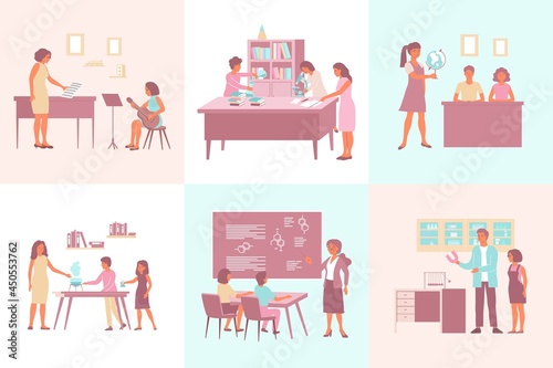 School Flat Design Concept