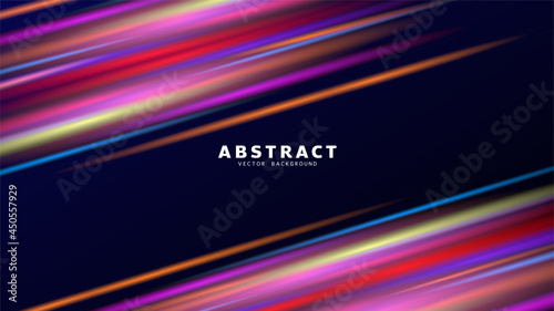 Abstract Colorful gradation background, Technologically fast streaks of neon light, Modern background design for presentation, illustration Vector EPS 10