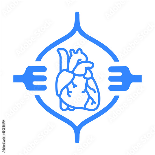 Cardiothoracic surgery or heart surgery icon
