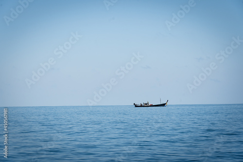 boat on the sea.long tail boats in summer of tropical island. © loveyousomuch