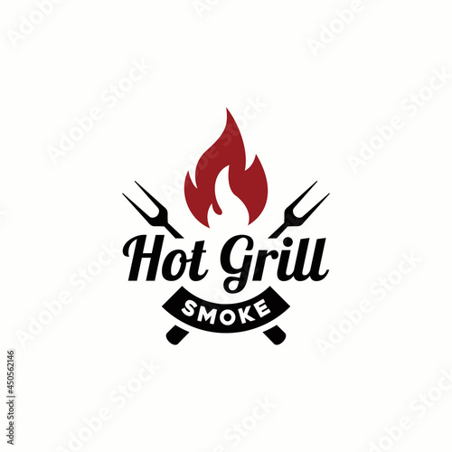 Vintage Gril Barbeque Logo design