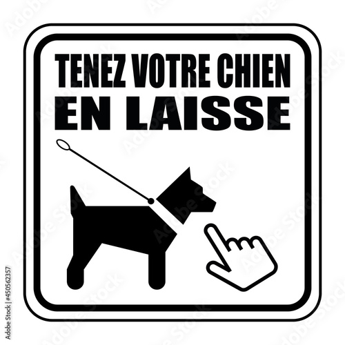 Logo tenez votre chien en laisse.