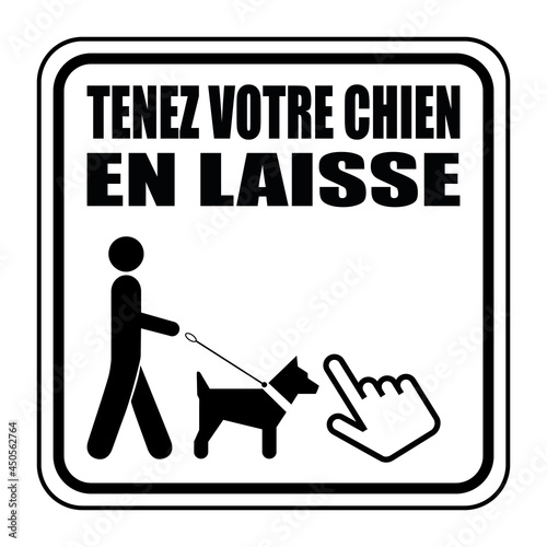Logo tenez votre chien en laisse.