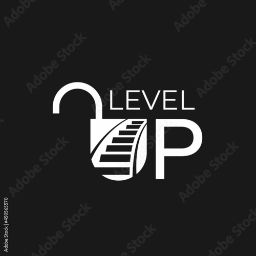 level up logo vector