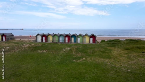 Blyth Beach Huts, Northumberland, England