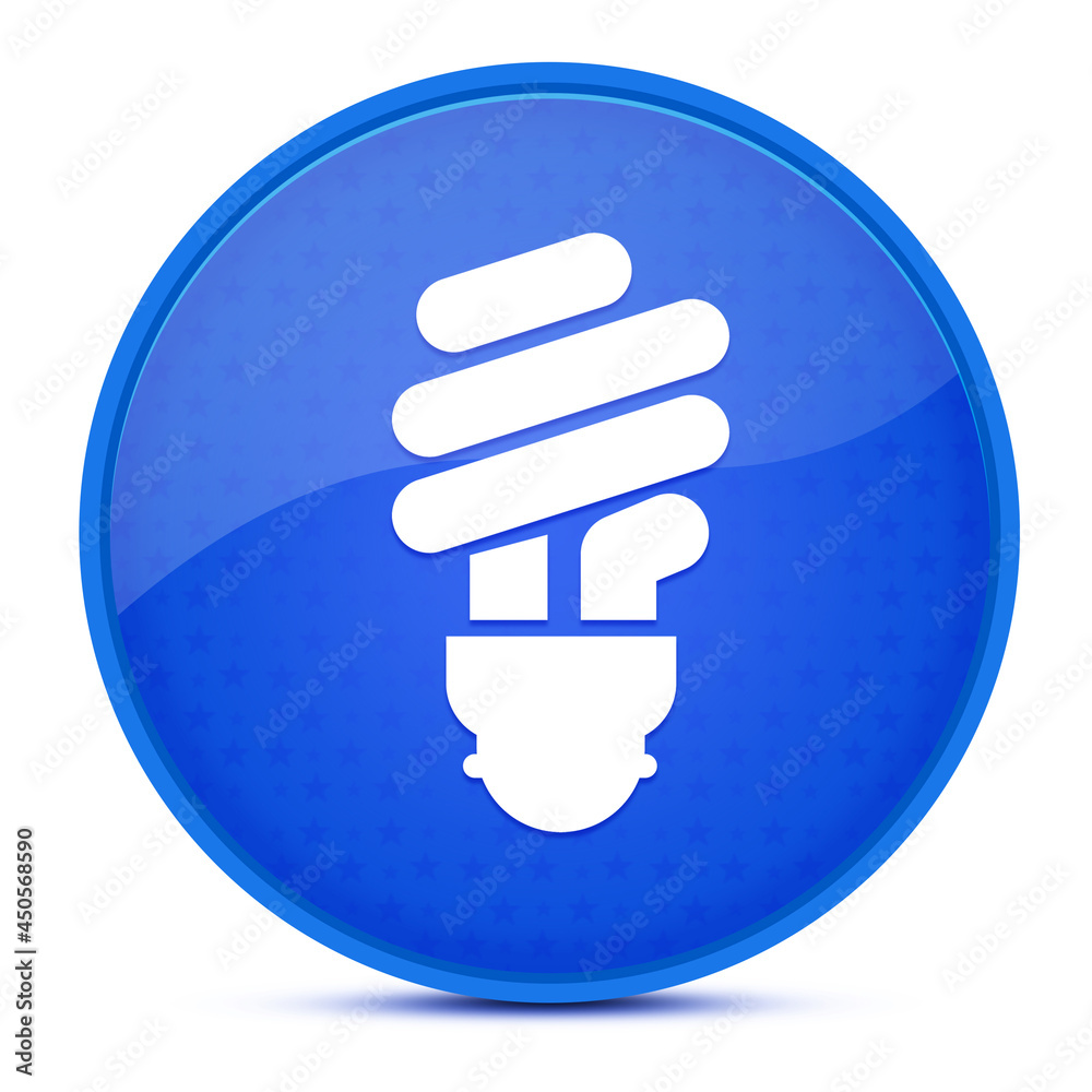 Helpful tips bulb aesthetic glossy blue round button abstract