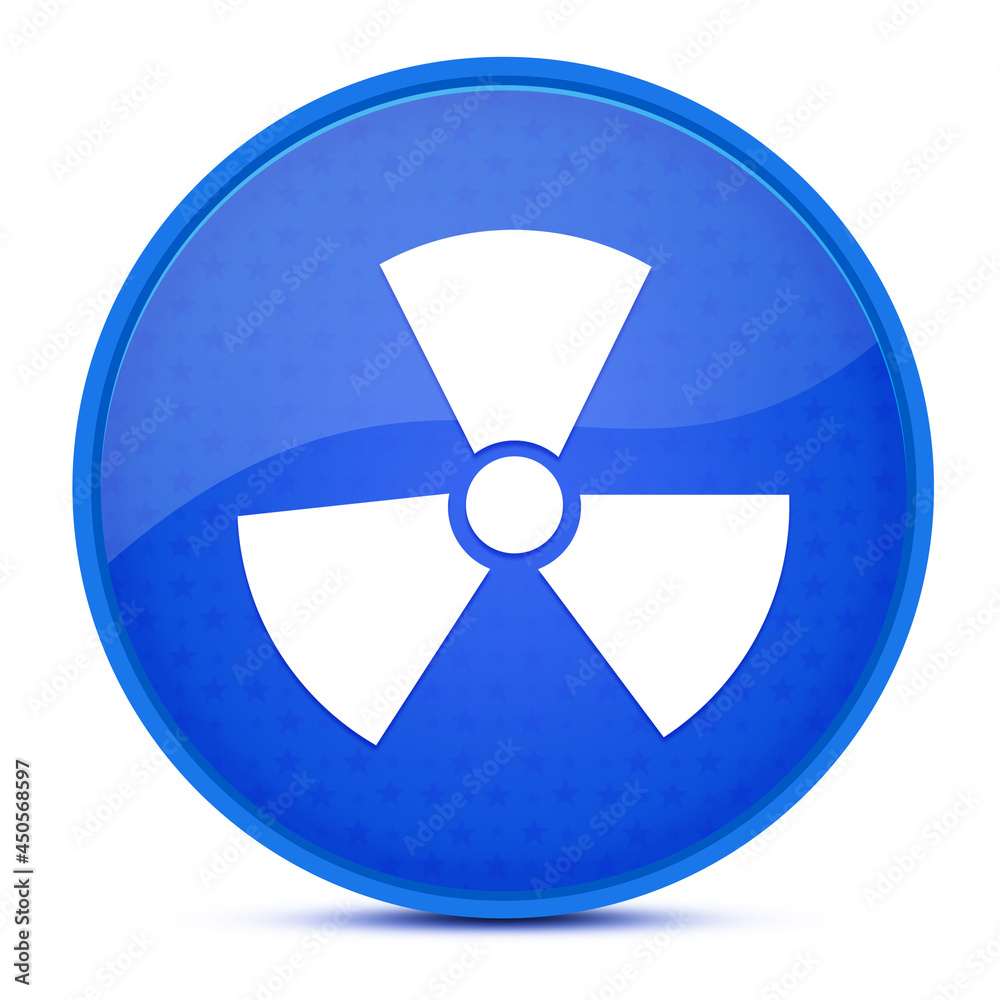 Radiation aesthetic glossy blue round button abstract Radiation aesthetic glossy blue round button abstract