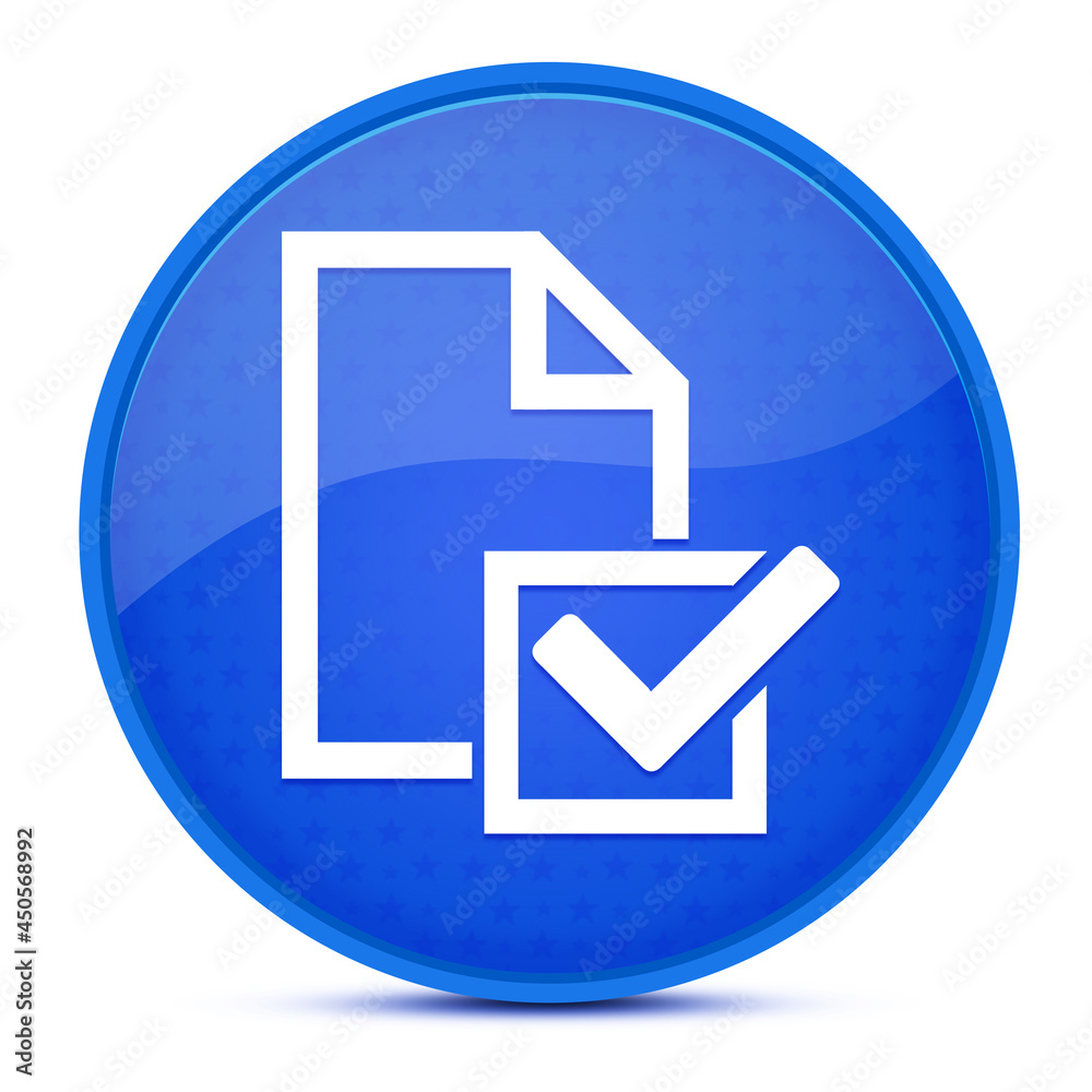 Survey(Checklist icon) aesthetic glossy blue round button abstract Survey(Checklist icon) aesthetic glossy blue round button abstract