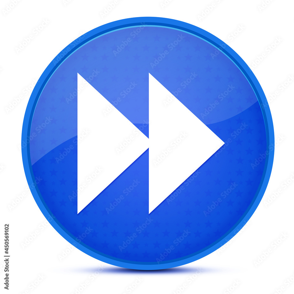 Jump forward aesthetic glossy blue round button abstract Jump forward aesthetic glossy blue round button abstract