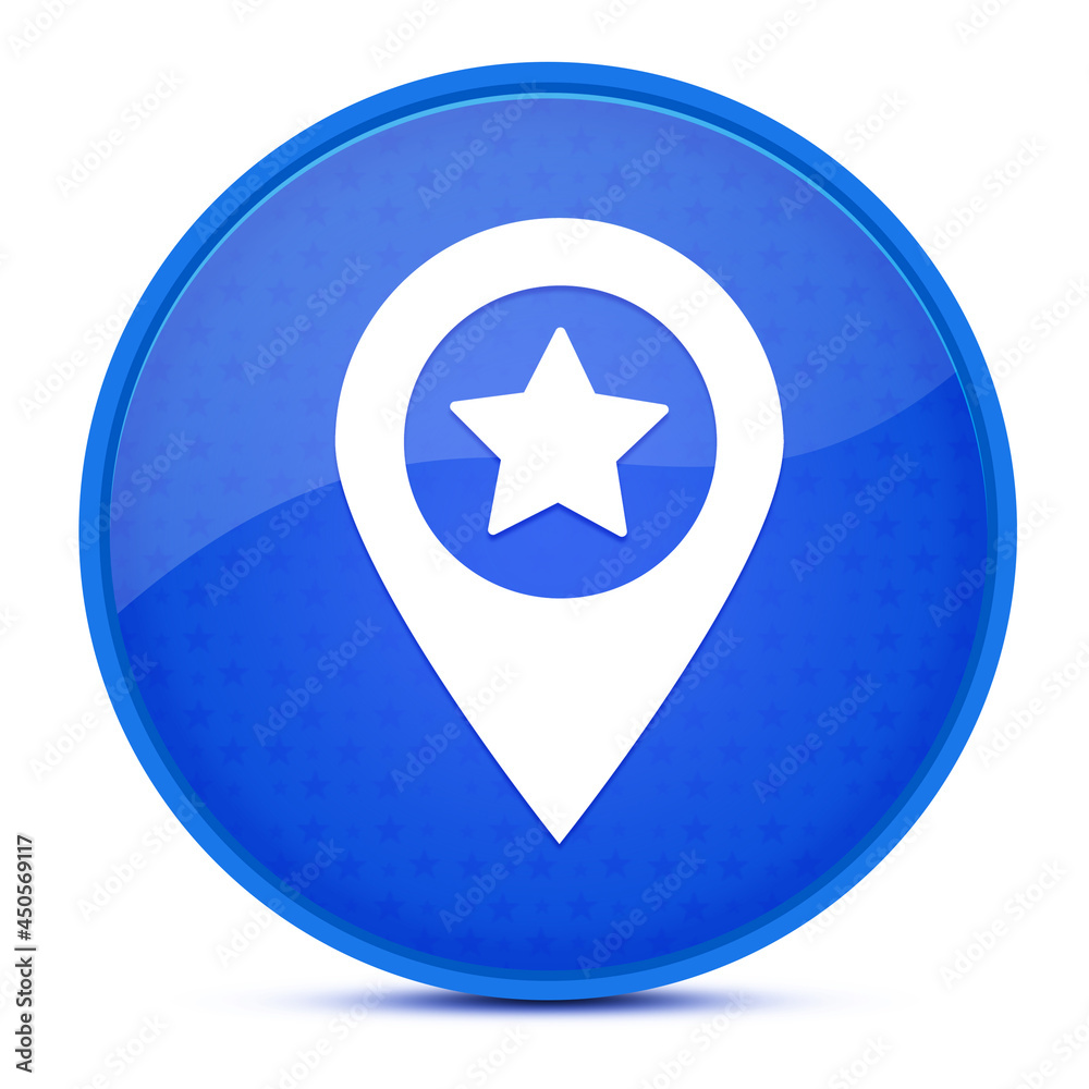 Map pointer star aesthetic glossy blue round button abstract Map pointer star aesthetic glossy blue round button abstract