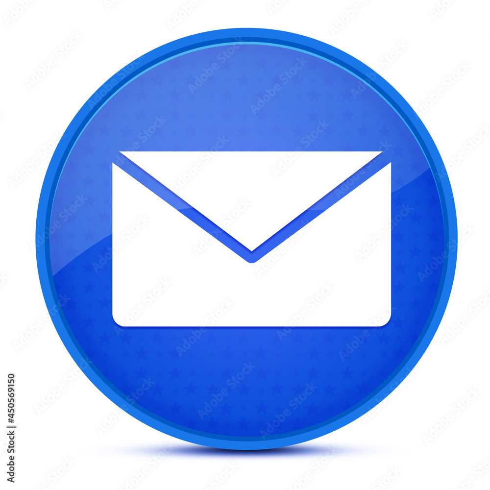 Email aesthetic glossy blue round button abstract Email aesthetic glossy blue round button abstract