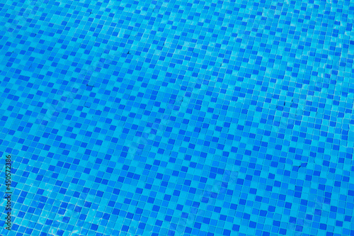 bright blue pool water in daylight