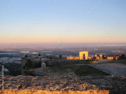 sunset over the city