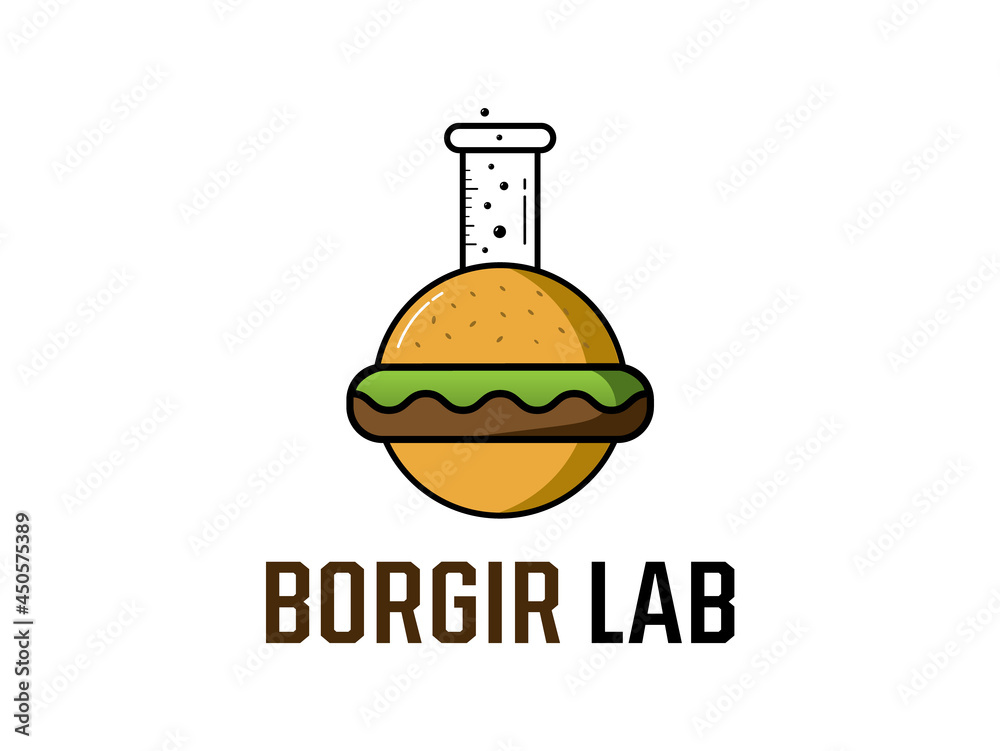 Burger lab logo design. Burger lab logo design.