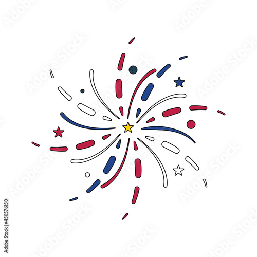Isolated colored firework explosion icon Vector illustration