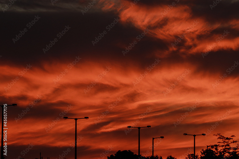 sunset in the sky