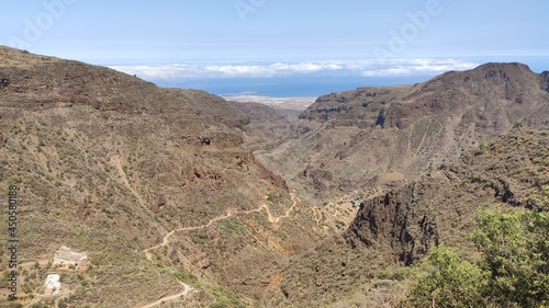The Barranco de Guayadeque ravine, Gran Canaria Island, Spain photo