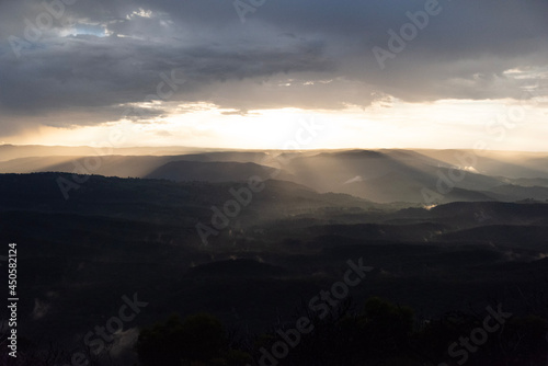 sunset in the mountains