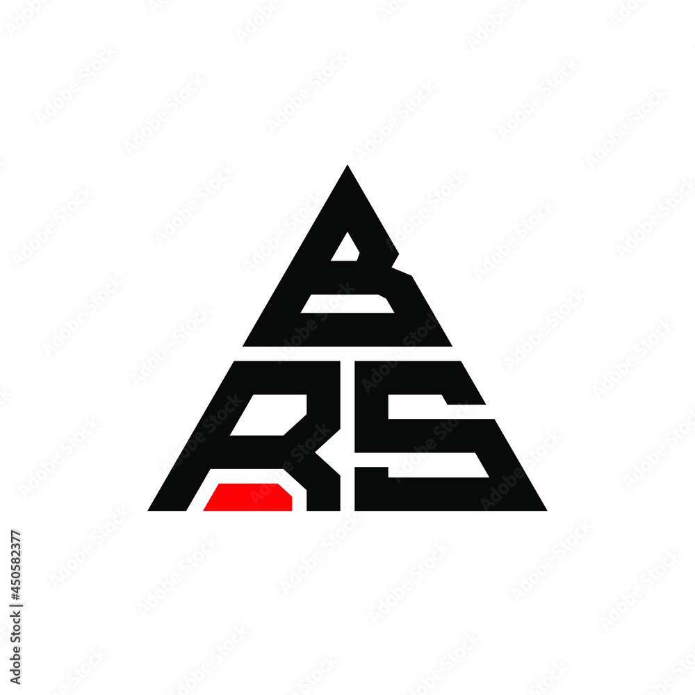 BRS triangle letter logo design with triangle shape. BRS triangle logo design monogram. BRS triangle vector logo template with red color. BRS triangular logo Simple, Elegant, and Luxurious Logo. BRS 