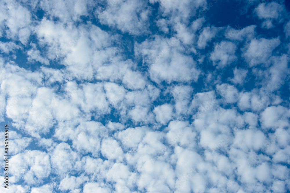 Blue sky background with white fluffy clouds pattern Blue sky background with white fluffy clouds pattern