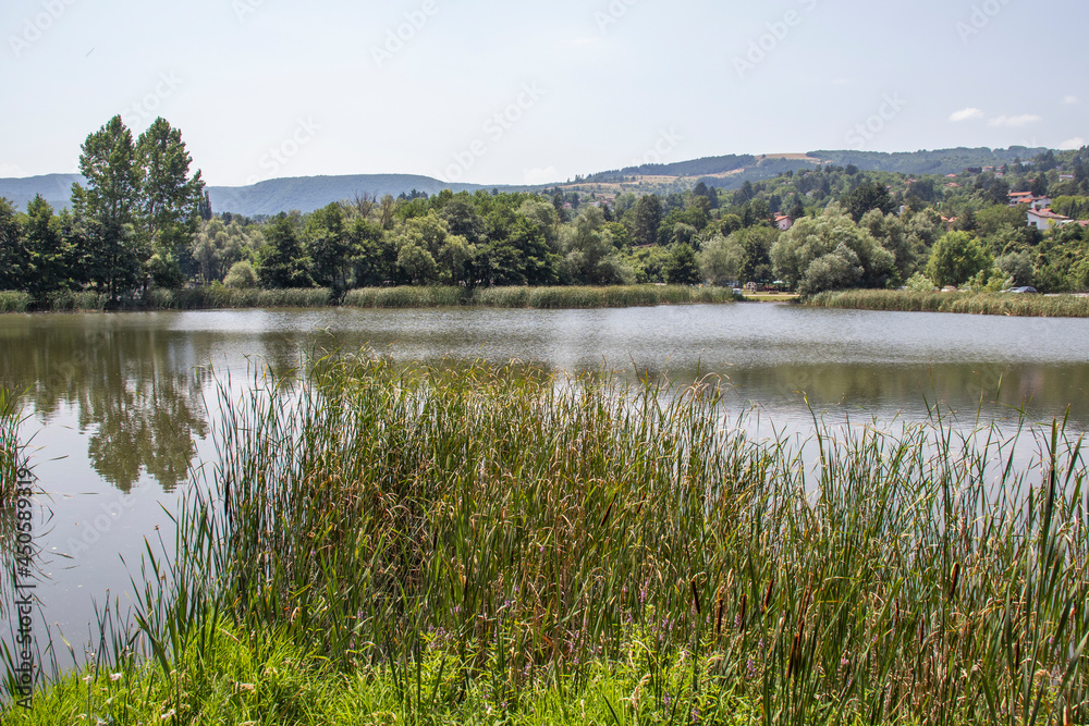 Summer view of Pancharevo lake, Bulgaria