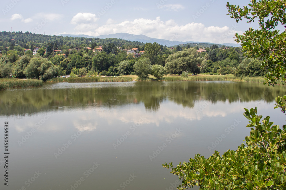 Summer view of Pancharevo lake, Bulgaria